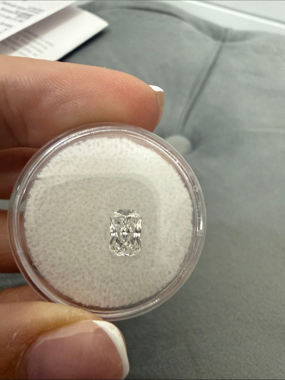 1.02 carat Radiant Cut Lab grown Diamond